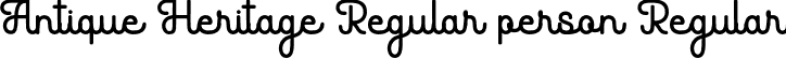 Antique Heritage Regular person Regular font - AntiqueHeritagePersonalUseRegular-9Y9Wy.otf