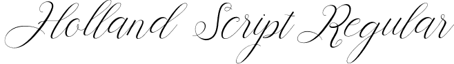 Holland Script Regular font - HollandScript.otf