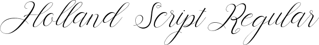 Holland Script Regular font - HollandScript.ttf