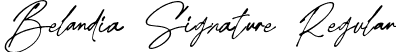 Belandia Signature Regular font - belandiasignature-8mlz2.ttf