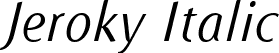 Jeroky Italic font - Jeroky-Italic.ttf