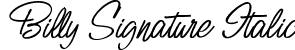 Billy Signature Italic font - Billy Signature Slant.ttf