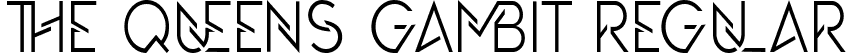 The Queens Gambit Regular font - The Queens Gambit.ttf