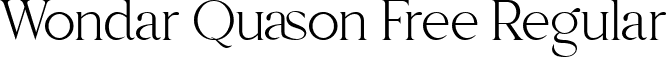 Wondar Quason Free Regular font - wondar-quason-free.ttf