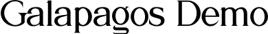 Galapagos Demo font - Galapagos-Demo.otf