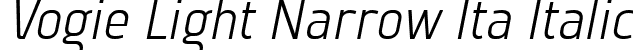 Vogie Light Narrow Ita Italic font - 38-lineart - Vogie Light Narrow Italic.ttf