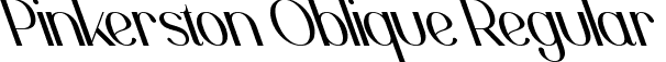 Pinkerston Oblique Regular font - Pinkerston Oblique.otf