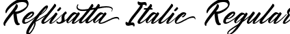 Reflisatta Italic Regular font - Reflisatta Italic.otf