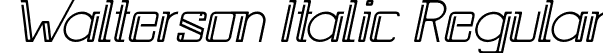 Walterson Italic Regular font - Walterson - Italic.otf