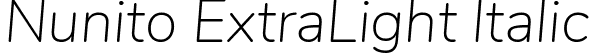 Nunito ExtraLight Italic font - Nunito-ExtraLightItalic.ttf