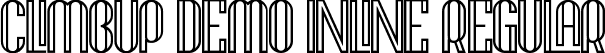 Climbup Demo Inline Regular font - ClimbupDemoInline.ttf