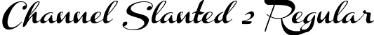 Channel Slanted 2 Regular font - Channel_Slanted2.ttf