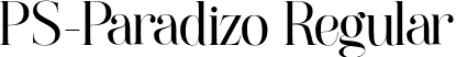 PS-Paradizo Regular font - PS-Paradizo-Regular.otf