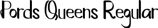 Pords Queens Regular font - Pords Queens.ttf