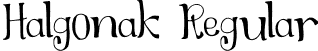 Halgonak Regular font - Halgonak.otf