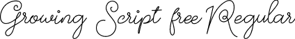 Growing Script free Regular font - Growing Free for Personal Use.ttf