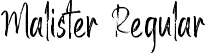 Malister Regular font - malister-k7zro.ttf