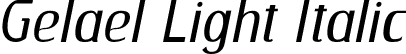 Gelael Light Italic font - GelaelLightItalic-1GXqj.otf