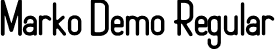 Marko Demo Regular font - MarkoDemo-w1gl9.otf