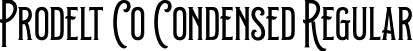 Prodelt Co Condensed Regular font - Prodelt Co.ttf