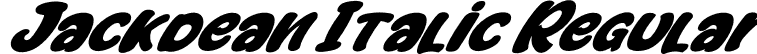 Jackdean Italic Regular font - Jackdean Italic.ttf