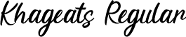 Khageats Regular font - khageats-rg4la.ttf