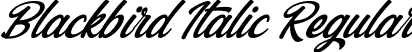 Blackbird Italic Regular font - blackbirditalic-7bp7v.ttf