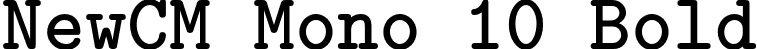 NewCM Mono 10 Bold font - NewCMMono10-Bold.otf