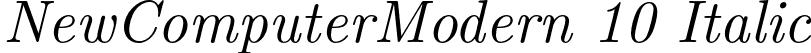 NewComputerModern 10 Italic font - NewCM10-Italic.otf