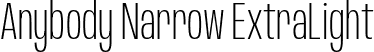 Anybody Narrow ExtraLight font - Anybody-NarrowExtraLight.ttf