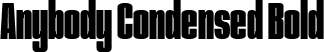 Anybody Condensed Bold font - Anybody-CondensedBold.ttf