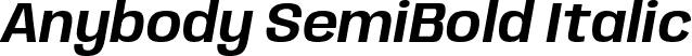 Anybody SemiBold Italic font - Anybody-SemiBoldItalic.ttf