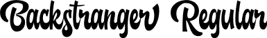 Backstranger Regular font - backstrangerthin-vmggl.ttf