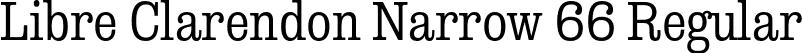 Libre Clarendon Narrow 66 Regular font - LibreClarendonNarrow-66Regular.otf