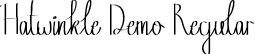 Hatwinkle Demo Regular font - HatwinkleDemoRegular.ttf