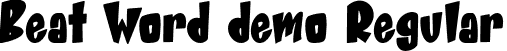 Beat Word demo Regular font - beatworddemo-nrl20.ttf