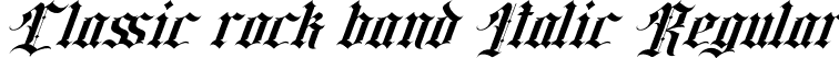 Classic rock band Italic Regular font - classic-rock-band-italic.otf