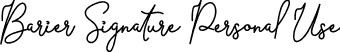 Barier Signature Personal Use font - BarierSignature-PersonalUse.otf