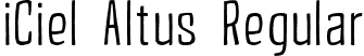 iCiel Altus Regular font - iCiel Altus.otf