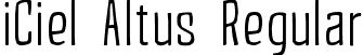 iCiel Altus Regular font - iCiel Altus.ttf