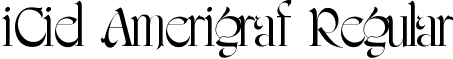 iCiel Amerigraf Regular font - iCielAmerigraf.ttf