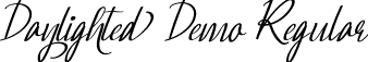 Daylighted Demo Regular font - DaylightedDemoRegular.ttf