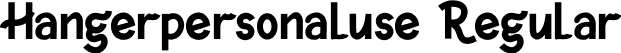 Hangerpersonaluse Regular font - Hangerpersonaluse.otf