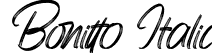 Bonitto Italic font - bonittoitalic-vmrqo.otf