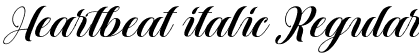 Heartbeat italic Regular font - Heartbeat italic.otf