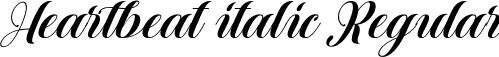 Heartbeat italic Regular font - Heartbeat italic.ttf