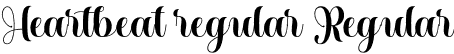 Heartbeat regular Regular font - Heartbeat regular.otf