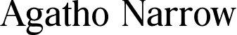 Agatho Narrow font - AgathoNarrow-Yz3py.otf