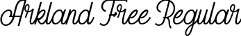 Arkland Free Regular font - arkland-free.ttf