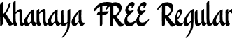 Khanaya FREE Regular font - Khanaya-FREE.otf